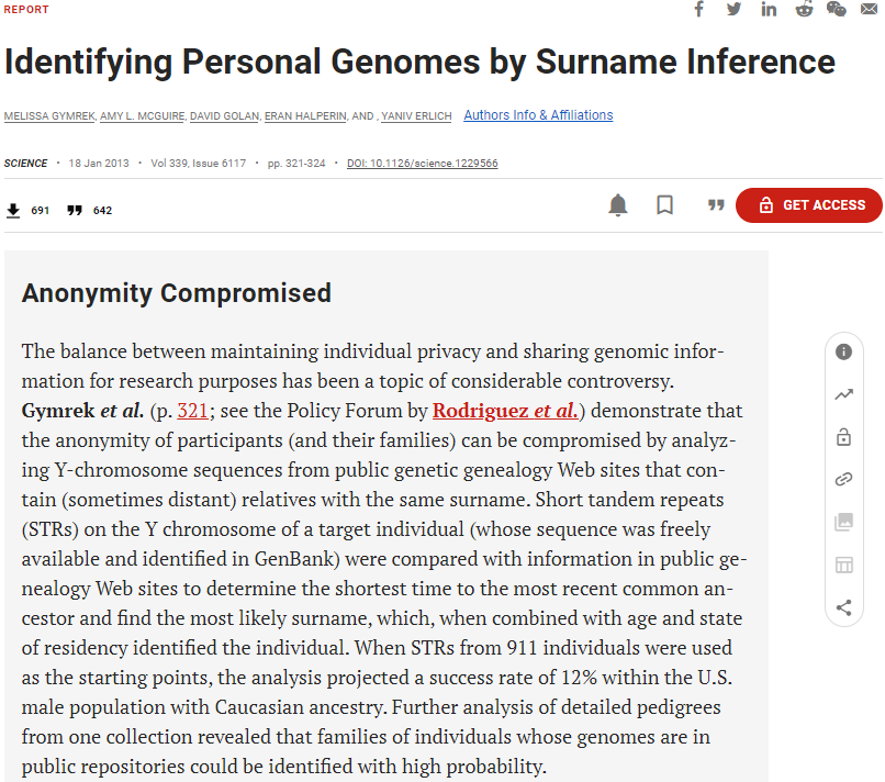 Y염색체 STR을 이용한 성씨 추론