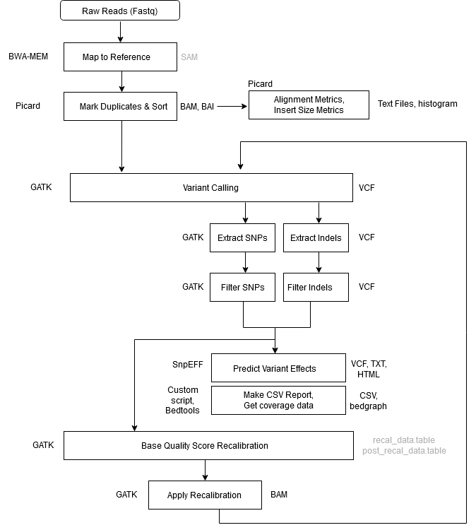 전형적인 변이 호출 파이프라인
